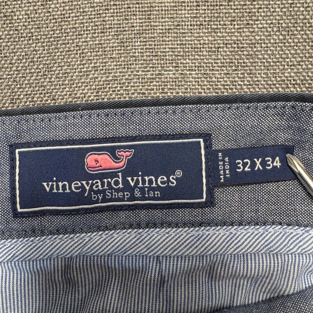 Vineyard Vines Breaker Pants Bundle Mens 32x34 Navy Blue Khaki Chino (Lot of 2)